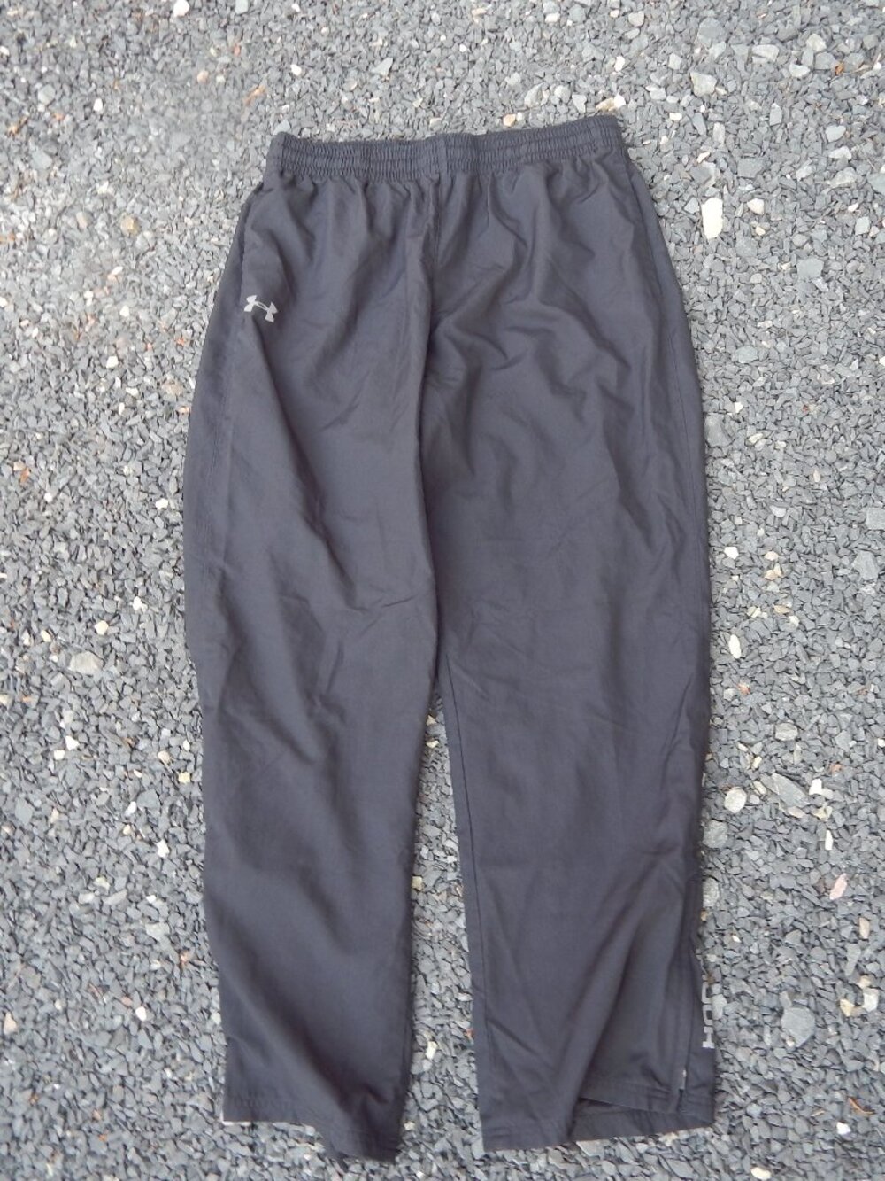 Under Armour Mens Athletic Black Pants w/Zippered Ankles Size Large